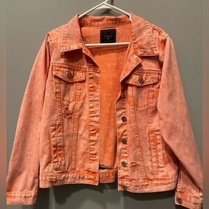 Pink Distressed Denim Jacket !!Like New!!